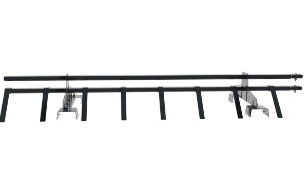 Снегозадержатель для профнастила Н-114 Borge L=1500 мм 2 опоры, 2 трубы, овал 25х45 RAL 7016