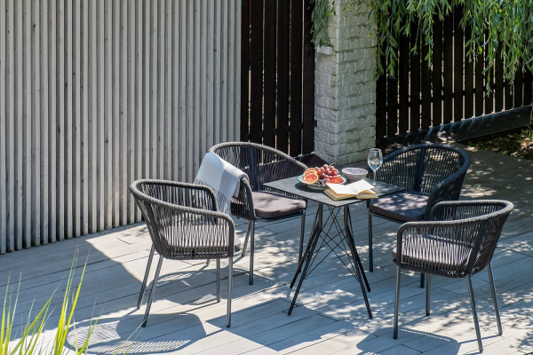 Стол интерьерный из HPL 70х70 см, Конте, цвет: серый гранит