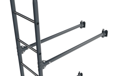 Фасадная лестница Borge, нижняя секция, L=1800 мм RAL 7016