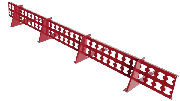 Снегозадержатель решетчатый для натуральной черепицы Borge L=2500 мм, 4 опоры, 1 полотно RAL 3003