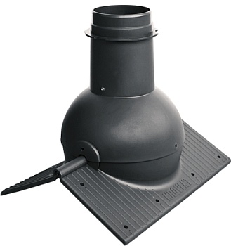 Коньковый элемент, Krovent Pipe-Cone, для любого типа кровли черный