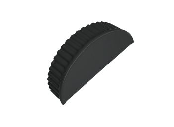 GL Заглушка конька полукруглого, торцевая 0.45 мм, Drap TX, RAL 7016