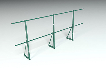 Ограждение кровельное для фальцевой кровли Roofsystems Econom фальц, H=1200 мм RAL 6005, L=3000 мм