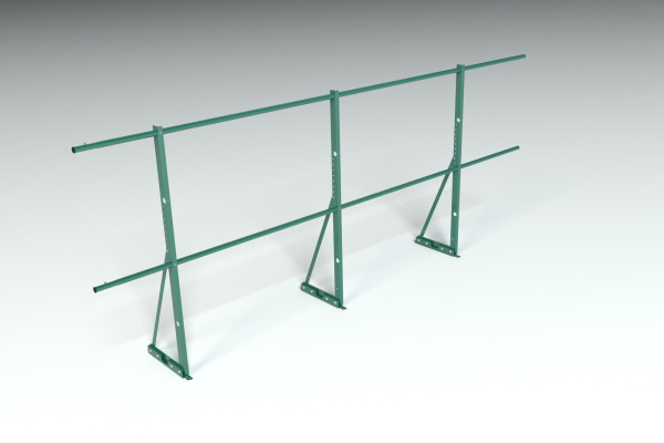 Ограждение кровельное для фальцевой кровли Roofsystems Econom фальц, H=1200 мм RAL 6005, L=3000 мм