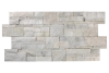 Кварцит, 3D панель из камня, 350х180 мм, Modern White Quartz