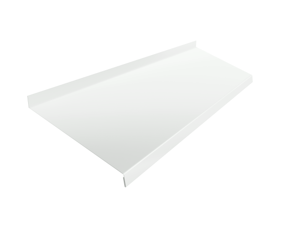 Отлив простой GL, 200 мм 0.4 мм, PE, RAL 9003, L=3000 мм