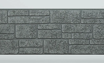 Панель FCS Simple под Камень, 15 мм, 360х1480 мм цвет: AA6113 графит