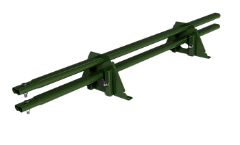 Снегозадержатель для фальцевой кровли Roofsystems Фальц-америка 2 опоры, 2 трубы, овал 45х25, L=1500 мм, RAL 6020