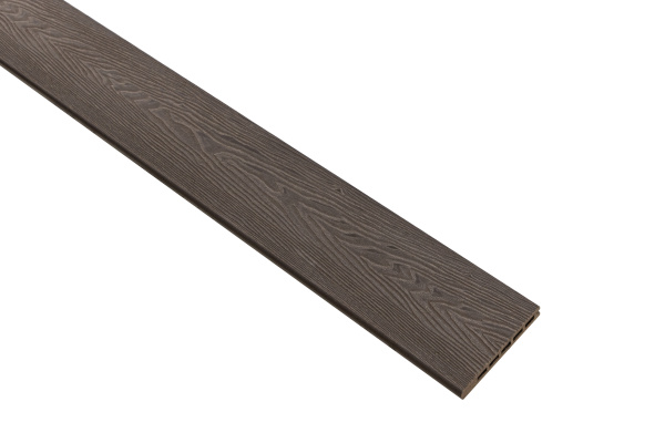 Доска-ступень стартовая ДПК Grand Line, 160х22 мм, L=4000 мм, 3D Wood, Тиснение дерево, венге