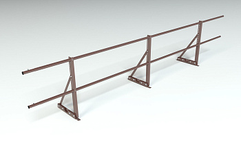 Ограждение кровельное для фальцевой кровли Roofsystems Econom фальц, H=600 мм RAL 8017, L=3000 мм