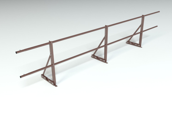Ограждение кровельное для фальцевой кровли Roofsystems Econom фальц, H=600 мм RAL 8017, L=3000 мм