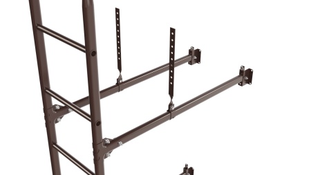 Фасадная лестница Borge, верхняя секция, L=2700 мм RAL 8017