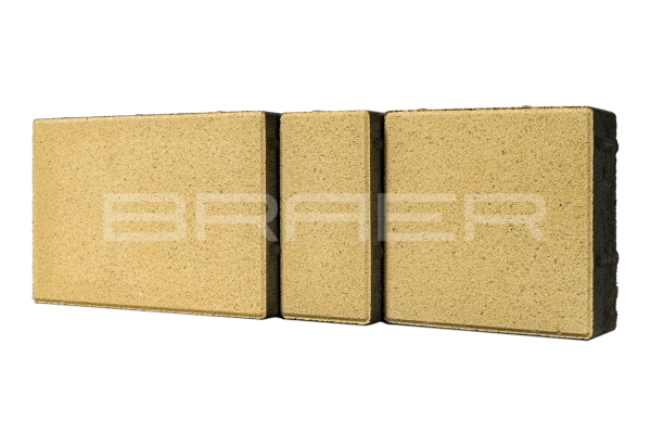 Тротуарная плитка Braer Старый город Ландхаус 60 мм 80х160, 160х160, 240х160 мм, прямоугольная, цвет: песочный