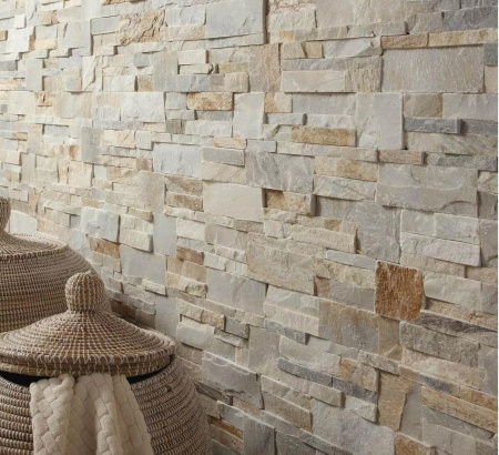 Сланец, 3D панель из камня, 350х180 мм, Modern Beige Slate