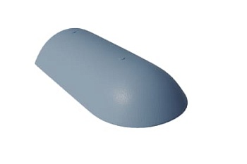 Начальная хребтовая черепица Braas Таунус цвет: графит