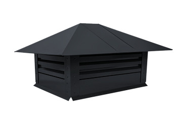 Дымник на трубу GL с жалюзи, 0.45 мм, Drap TX, 520х390 мм, RAL 7024