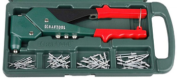 Заклепочник поворотный Kraftool RX-7 360° в кейсе с набором заклепок