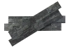 Кварцит, 3D панель из камня, 350х180 мм, Modern Black Quartz