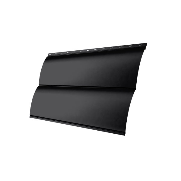 Металлический сайдинг Grand Line, Блок-хаус new 0.5 мм, PurPro Matt 275, RAL 9005