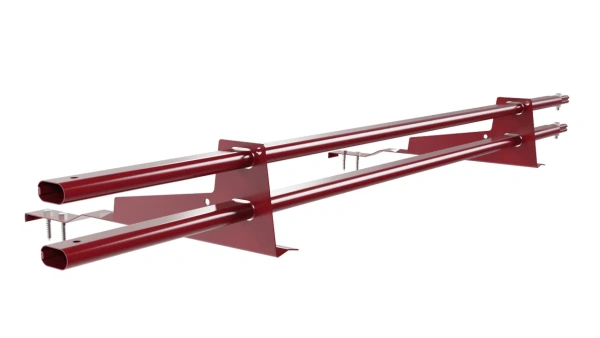 Снегозадержатель для натуральной черепицы Borge L=1500 мм, 2 опоры, 2 трубы, овал 25х45 RAL 3003