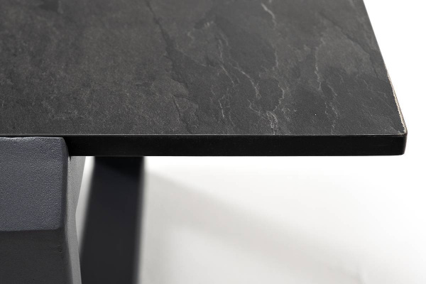 Столик журнальный из HPL, Варадеро, 110х60см, H43см, карк алюм темно-серый, цвет столеш.серый гранит
