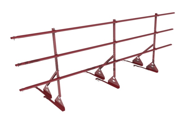 Ограждение кровельное для натуральной черепицы Roofsystems Prestige натур, H=900 мм RAL 3009, L=3000 мм