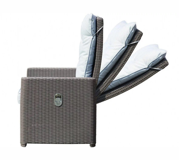 Комплект мебели Rattan Manchester Otto Set 2, из искуст. ротанга, 2 шезлонга, 2 банкетки, столик, цвет: коричневый