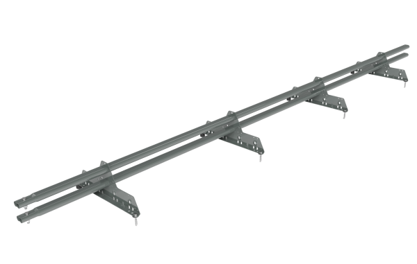 Снегозадержатель универсальный Roofsystems Prestige Next 4 опоры, 2 трубы, овал 45х25, L=3000 мм, RAL 7042