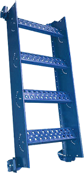 Лестница кровельная маршевая Roofsystems Prestige Next фальц, 800 мм, L=1200 мм, RAL 5015