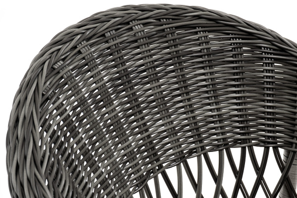 Стул плетеный из искусственного ротанга, Сицилия графит