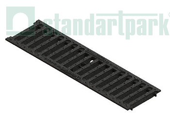 Решетка водоприемная Standartpark, PolyMax Basic DN100, пластиковая щелевая, арт: 208019