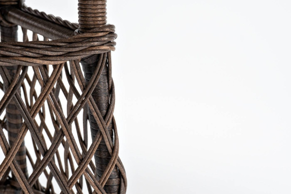 Стол плетеный круглый Эспрессо, Ø 80 см, высота 75 см цвет: коричневый