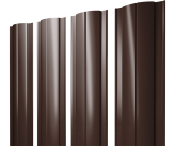 GL Штакетник Круглый с прямым резом 0.45 мм, Drap ST, RAL 8017