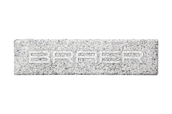 Тротуарная плитка Braer Ригель 60 мм 320х80 мм, цвет: Гранит на белом Select