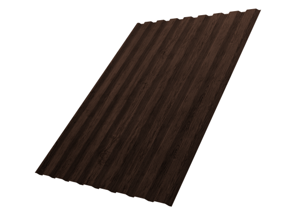 Профилированный лист GL C20 A, 0.45 мм, Print Premium, Antique Wood TwinColor Профилированный лист GL C20 A, 0.45 мм, Print Premium, Antique Wood TwinColor