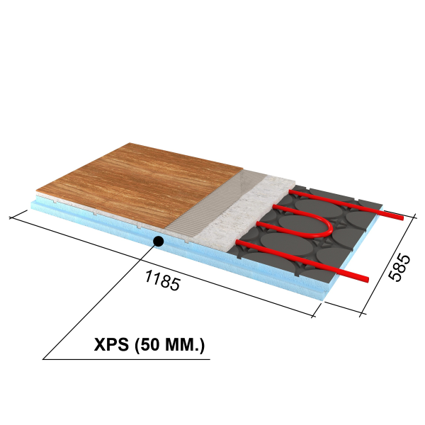 Ruspanel RPG Теплый пол XPS 50 мм, 585х1185 мм