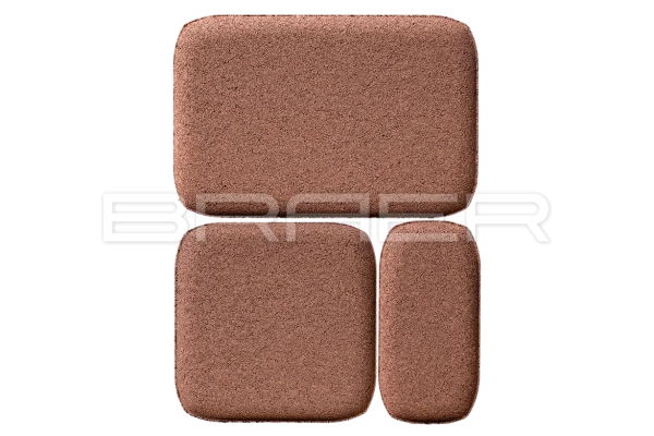 Тротуарная плитка Braer Классико 60 мм 57х115, 115х115, 172х115 мм, цвет: винный