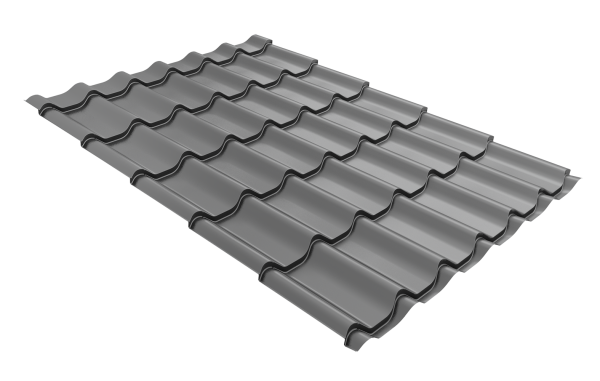 Профиль волновой Grand Line модерн 0.45 мм, PE, RAL 9006