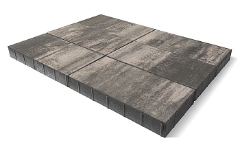 Тротуарная плитка Braer Сити 80 мм 600х300 мм, цвет: Color Mix Ночь