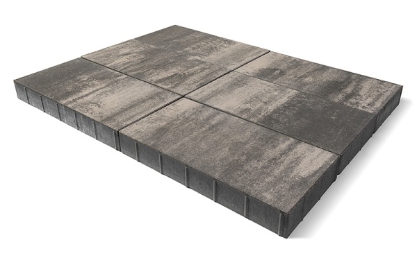 Тротуарная плитка Braer Сити 80 мм 600х300 мм, цвет: Color Mix Ночь