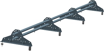 Снегозадержатель Grand Line NEW универсальный,  L=3000 мм, 4 опоры, 2 трубы, овал 42х21 мм RAL 5024