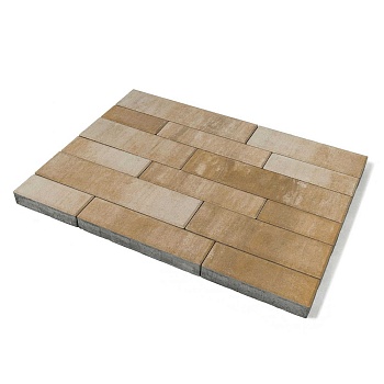 Тротуарная плитка Braer Домино 60 мм 280х120, 360х120, 480х120, 480х160, 640х160 мм, цвет: Color Mix Плато