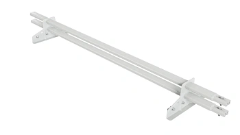 Снегозадержатель для фальцевой кровли Borge L=1500 мм, 2 опоры, 2 трубы, овал 25х45 RAL 9003