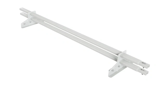 Снегозадержатель для фальцевой кровли Borge L=1500 мм, 2 опоры, 2 трубы, овал 25х45 RAL 9003