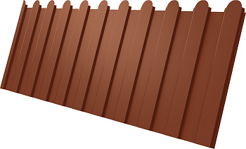 Профилированный лист GL C 8 A, фигурный, 0.5 мм, Сатин матовый, RAL 8004