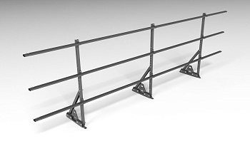 Ограждение кровельное для фальцевой кровли Roofsystems Elite Smart фальц, H=900 мм RAL 7016, L=3000 мм