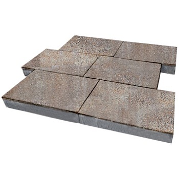 Тротуарная плитка SteinRus Парк Плейс 80 мм 600х300 мм, цвет: берилл