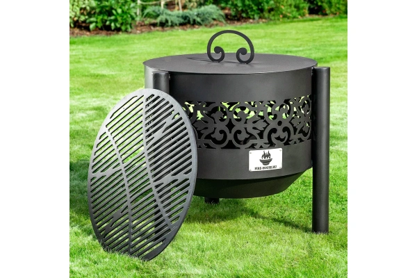 Костровая чаша на трубчатых ножках, Ø600, H=570 мм, "Ажурная"