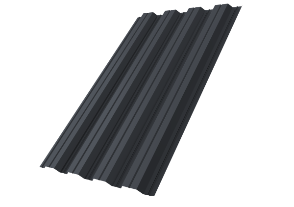 Профилированный лист GL НC44 А, 0.5 мм, PurPro Matt 275, RAL 7024