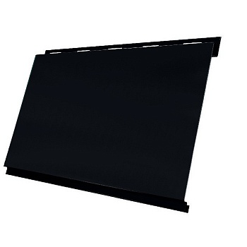 Металлический сайдинг Grand Line, Вертикаль Classic 0.45 мм, Drap, RAL 9005